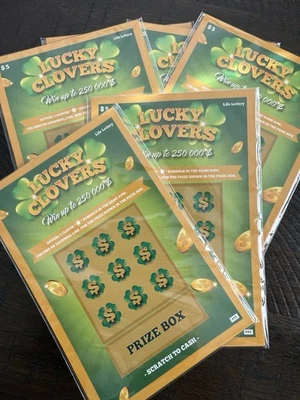 Скретч-карты Lucky Clover для душа ребенка. Lucky Day 6 карт в упаковке - Изображение 1 из 3