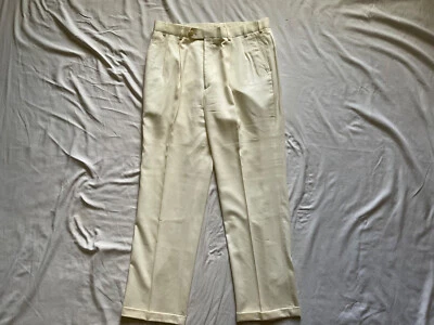 Pantalones de vestir Irvine Park para hombre de lana amarillo claro 37/32 pantalones Foto 1 de 4