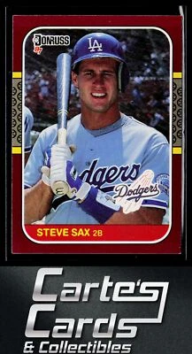 Steve Sax 1987 Donruss Opening Day #85 Los Angeles Dodgers - Image 1 of 2