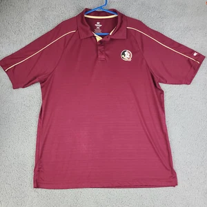 Colosseum Men's XL NCAA FSU Florida State Seminoles Golf/Polo Shirt Garnet USED - Picture 1 of 12