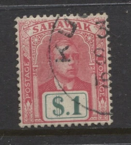 SARAWAK - 1918 SIN MARCA DE AGUA $1 FINO USADO SG.61 (REF.A4A) - Imagen 1 de 1