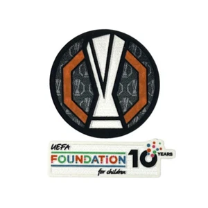 OFFICIAL 2025-26 UEFA Europa League + Foundation 10 Years Anniversary Patches - Picture 1 of 6