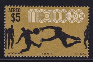 mae90  Mexico 1967 XIX Olympic Games sc#C331 MNH soccer - Picture 1 of 1