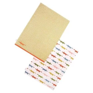 Juego de 2 toallas de té paquete de toallas de plato algodón cocina hogar estampado zorro color mezclado - Imagen 1 de 3
