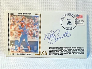 Mike Schmidt Signed First Day Cover FDC 1984 400 Home Runs Envelope Cachet JSA - Picture 1 of 3