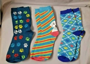 3 Pairs Cute Animal Socks Crew Women's 4-10 - Picture 1 of 2