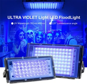 LED UV Floodlight Ultraviolet Fluorescent Stage Lamp Party Backlight AC110V 220V - Picture 1 of 18