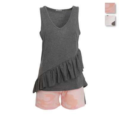 Pigiama donna corto Character spalla larga in Cotone P1035 U351 - Imagen 1 de 3