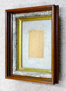 Antique VICTORIAN Deep Tray Edge WALNUT WOOD Painting PICTURE FRAME / Eastlake - Picture 1 of 12