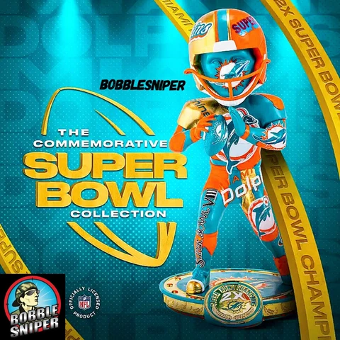 MIAMI DOLPHINS Commemorative Super Bowl Special Edition NFL Bobblehead Cover