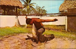 Seminole Okalee Indian Village Dancer Postcard. USA Vintage 70s Old - Picture 1 of 2