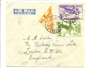 LIBERIA 1939. CV de correo aéreo a Londres - F/VF @2 - Imagen 1 de 2