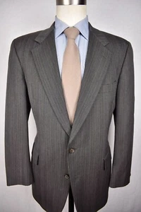Hart Schaffner Marx Heritage Brown Striped Wool Two Button Two Pc Suit Size: 42S - Picture 1 of 11