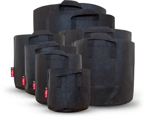 Plant Pots Fabric Air Pruning PotKing Round Planter Grow Bags 8L-56L breathable - Picture 1 of 17