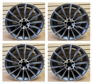 4pc 18" MERCEDES 2018 E63 Rims Wheels Set4 New E350 C300 E300 E550 C250 CLK - Picture 1 of 4