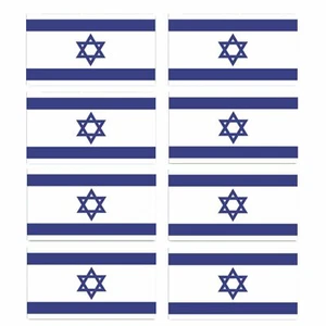 8 x Glossy Vinyl Stickers - Israel Small Flag Bike Helmet FLAG20D - Picture 1 of 1