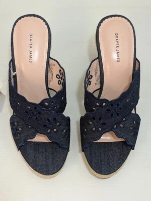 Zapatos de cuña Draper James Emily para mujer azul marino ¡Nuevos! Foto 1 de 4