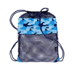Cool Camo Mesh Backpack - Boy Bag - Viv & Lou - Kids Tote - Pool - Beach - Picture 1 of 4