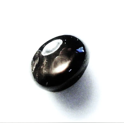 NICE 7.25 x5.75 x 5mm oval cut 2.54cts 1970's Black Star Sapphire India # 8 - Image 1 of 2