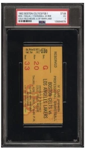 Feb 1 1962 Celtics Lakers Ticket Bill Russell 24 Rbs  Psa 3 Pop 1 At Maryland - Picture 1 of 6
