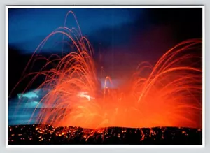 Explosion heißer Lava betritt das Meer Hawaii HI VTG UNP kontinentale Postkarte - Bild 1 von 2
