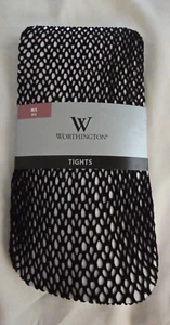 New Worthington Black Fishnet Tights Size M/L - Picture 1 of 4