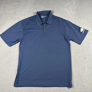 Nike Shirt Medium Blue Polo Golf Dri Fit Short Sleeve Logo Stretch Ham Egg Mens - Picture 1 of 15