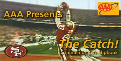 RARE Joe Montana Dwight Clark The Catch Flip Motion Photo Book SGA 49ers Footbal - Image 1 of 2