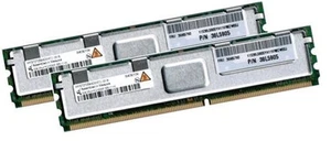 2x 2GB 4GB RAM IBM 38L5905 PC2-5300F 667 Mhz FB DIMM DDR2 completamente buffer - Foto 1 di 1
