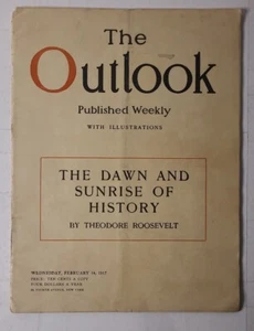 THE OUTLOOK Magazine WWI Era (Feb 1917) T Roosevelt Dawn & Sunrise of History - Picture 1 of 10