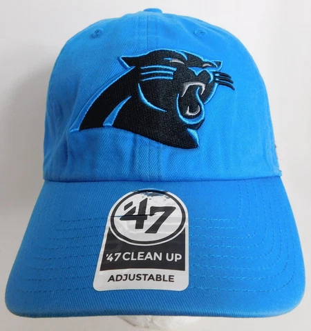 Panthers Carolina Hat NFL '47 Clean Up Series  Embroidered Strapback Unisex Cap Cover