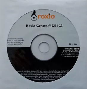 Brand New Genuine Dell Roxio Creator DE 10.3 PN J250N Dell P/N 0J251N - Picture 1 of 2