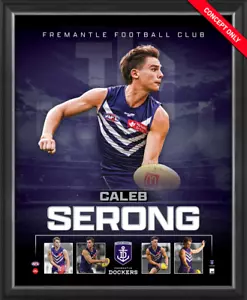Caleb Serong Fremantle Dockers 2023 Official AFL Sportsprint Framed - 5482 - Bild 1 von 1