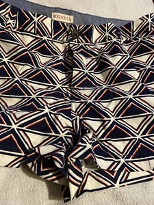 Merona Mujer Corto Talla 16 Patrón Geométrico Nuevo Frente Plano - Imagen 1 de 8