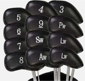 12X Golf Iron Pu Leather Head Covers Club Headcovers Set Fit Taylormade Callaway - Picture 1 of 10