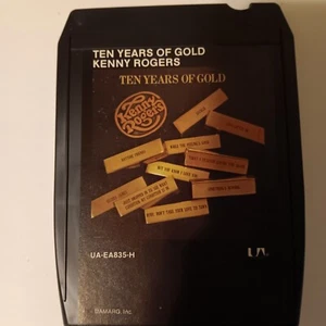 Kenny Rogers - Ten Years Of Gold - UA Records, 8-Track Tape Used, UA-EA835-H - Imagen 1 de 7