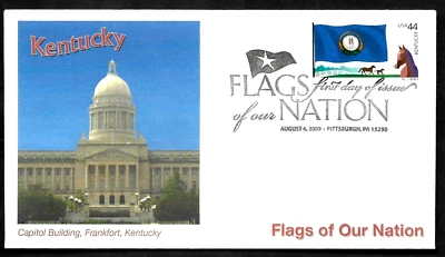 KENTUCKY CAPITOL BUILDING FLAGS OF OUR NATION #4293 XF 44c US DCP 1ST DAY COVER - Image 1 of 2