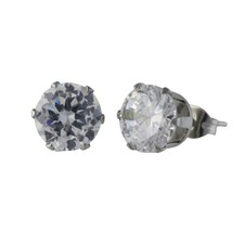 Pequeño Tono Plata Pendientes De Cubo De Cristal Austriaco Color postes señoras del arco iris