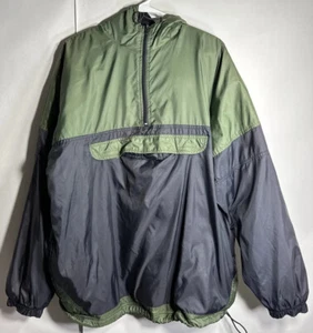 Herren North Crest Windbreaker Jacke Größe L Grün Schwarz Vintage - Bild 1 von 10
