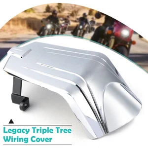Chrome Upper Control Wiring Cover with Bracket for Indian Scout Models 2015-2023 - Picture 1 of 14