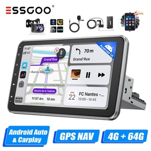 1 DIN Radio de Coche DAB+ Android 14 CarPlay 4+64G Pantalla giratoria GPS NAVI - Imagen 1 de 15