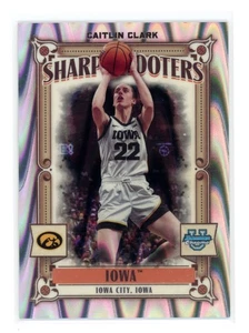Bowman U 2023 cromo Caitlin Clark Sharp Shooters Raywave/150 Rookie Hawkeyes - Imagen 1 de 2