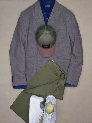 MANGO  100%  Lana WOOL , Double -Breasted Blazer , D.Baige, Size 44 slim fit. - Image 1 of 4