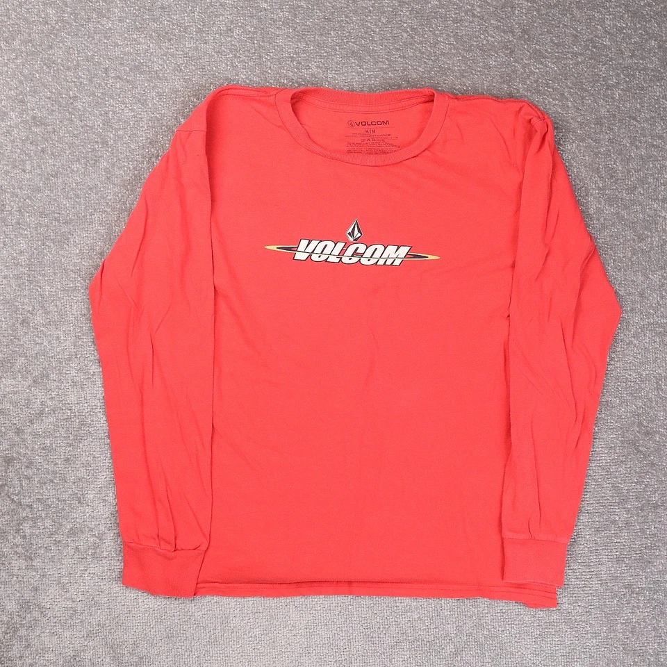 Volcom Cheezmoso Spellout Logo Medium Red Long Sleeve T-Shirt - Image 1 of 4