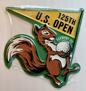 Letrero de pub de golf abierto a Estados Unidos 2025 Oakmont bar exhibición logotipo de ardilla vintage nuevo - Imagen 1 de 4