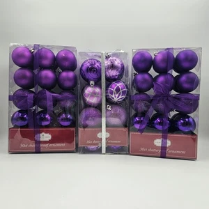 Tim A Home lila bruchsicherer Christbaumschmuck 76 Stück Kugeln - Bild 1 von 10