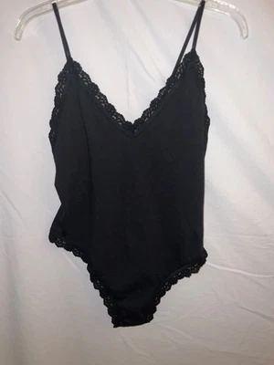 Hanky Panky Thong Bodysuit Black Cotton/Lycra Comfort/Soft L - Image 1 of 4