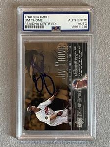 INDIANS JIM THOME AUTOGRAPH 2002 UD PIECE OF HISTORY #12 TRADING CARD- PSA SLAB - Picture 1 of 2