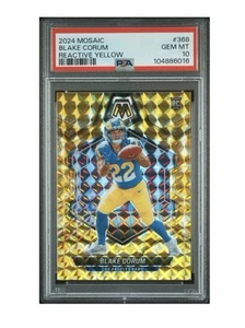 Blake Corum 2024 Mosaic Reactive Yellow Prizm #368 Rookie Card Los Angeles Rams - Bild 1 von 2