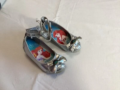 Disney Princess Girls Shoes 6 Toddler  Dress Shoes Silver Little Mermaid - Image 1 of 4